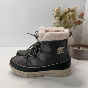 Sorel Explorer Carnival Waterproof Boots Quarry Grey NL3040-052 Women 5